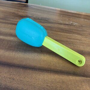 Tupperware On The Go Picnic Green Utensil Set & Teal Case